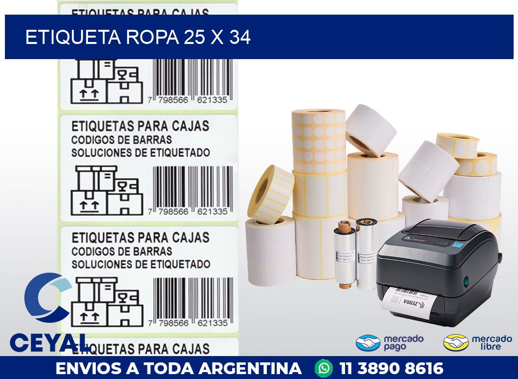 ETIQUETA ROPA 25 x 34