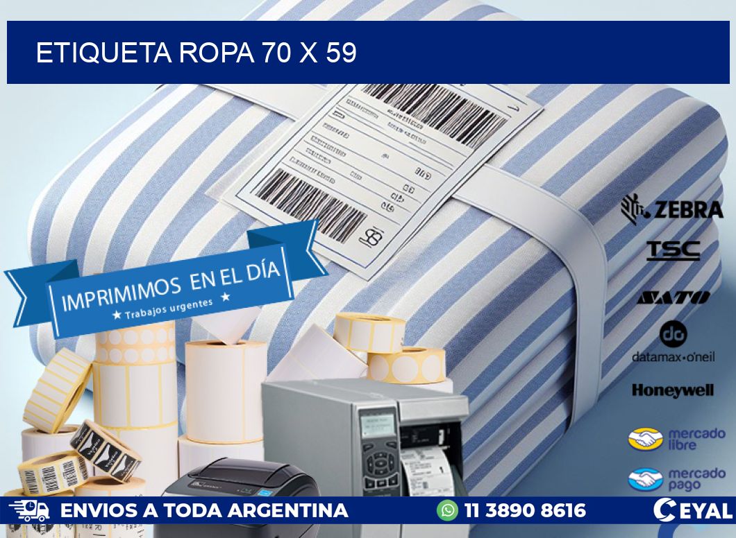ETIQUETA ROPA 70 x 59
