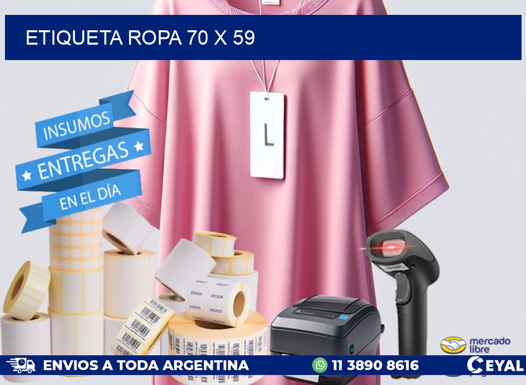ETIQUETA ROPA 70 x 59