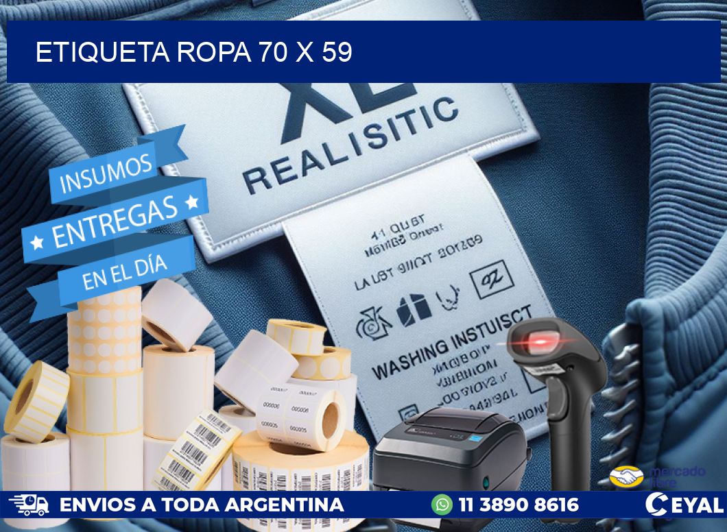 ETIQUETA ROPA 70 x 59