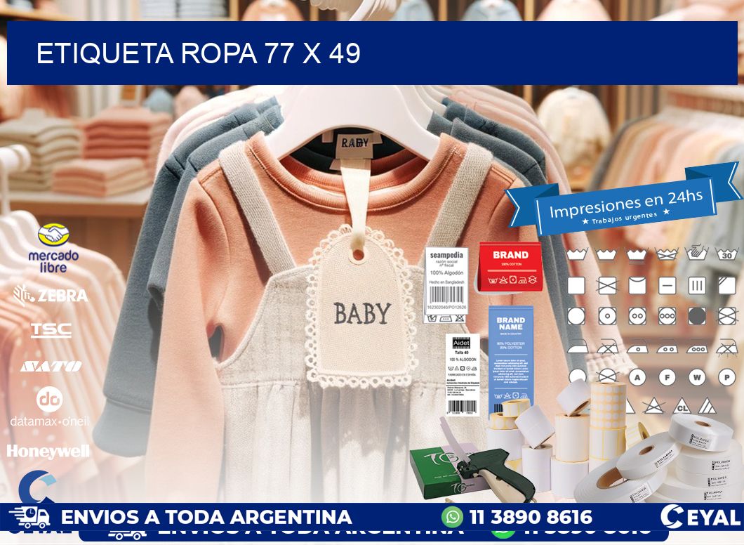 ETIQUETA ROPA 77 x 49