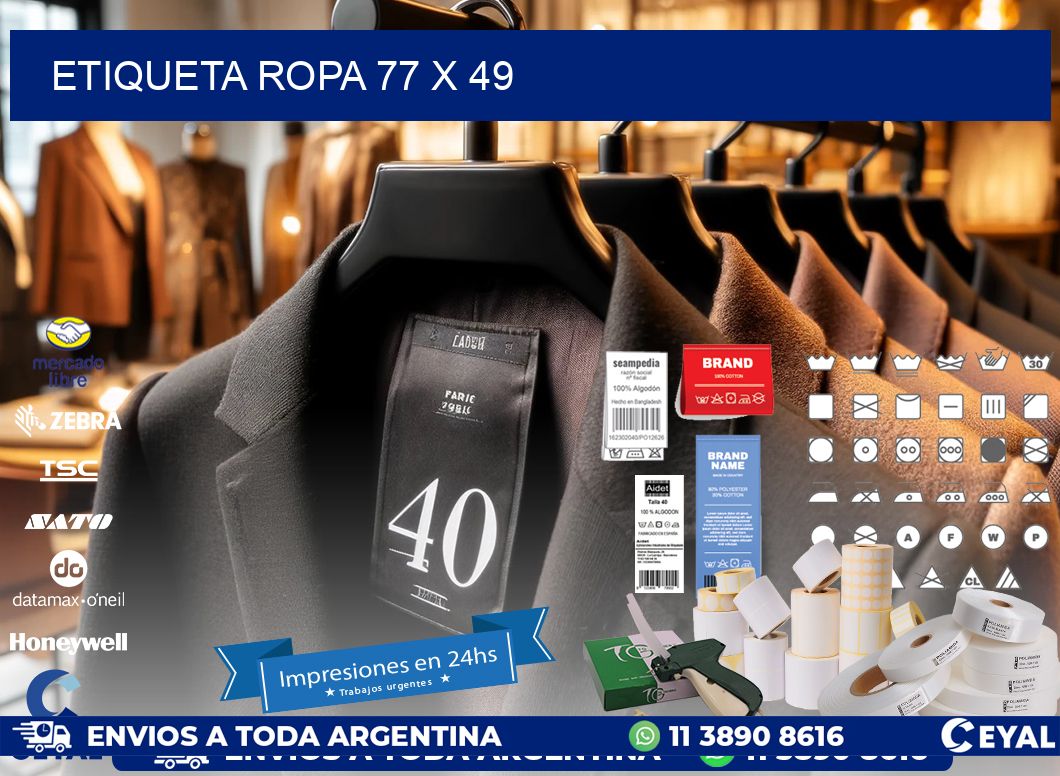 ETIQUETA ROPA 77 x 49