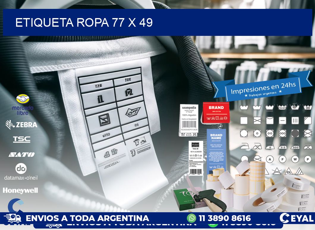 ETIQUETA ROPA 77 x 49