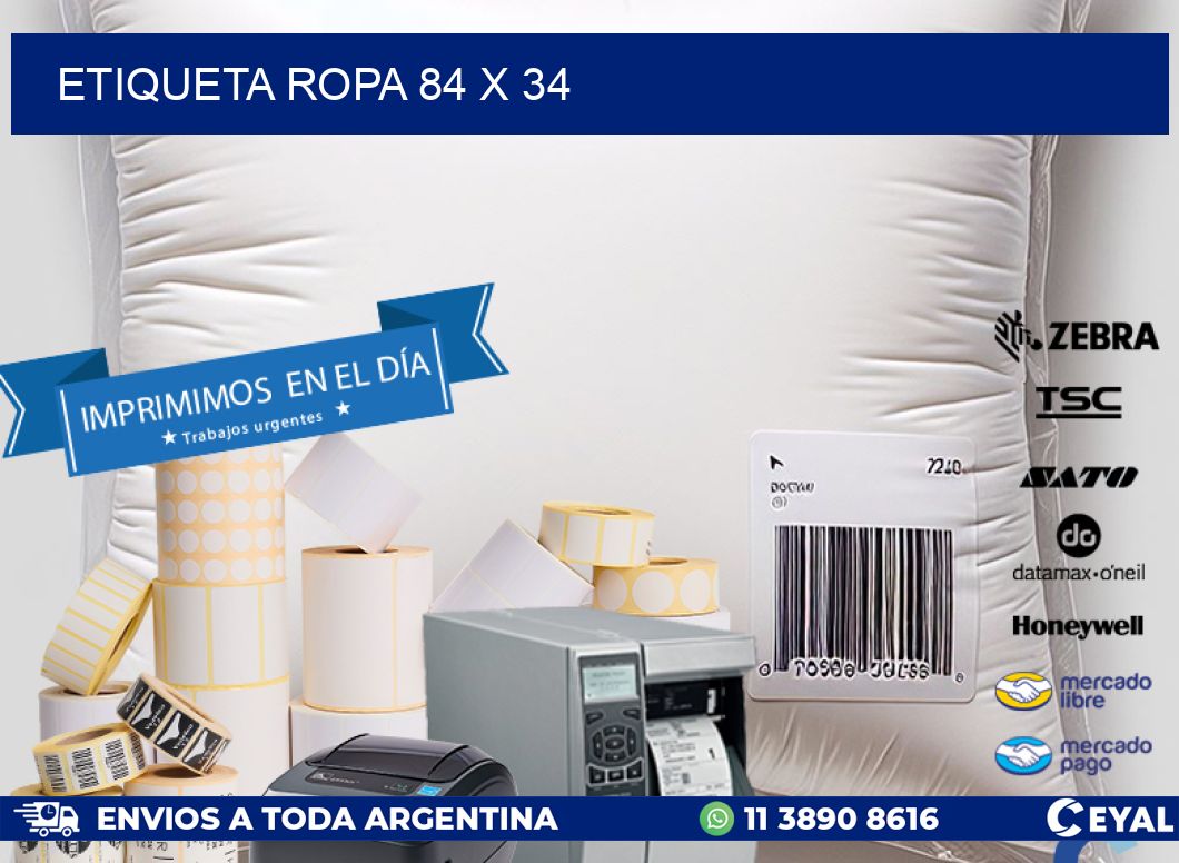 ETIQUETA ROPA 84 x 34