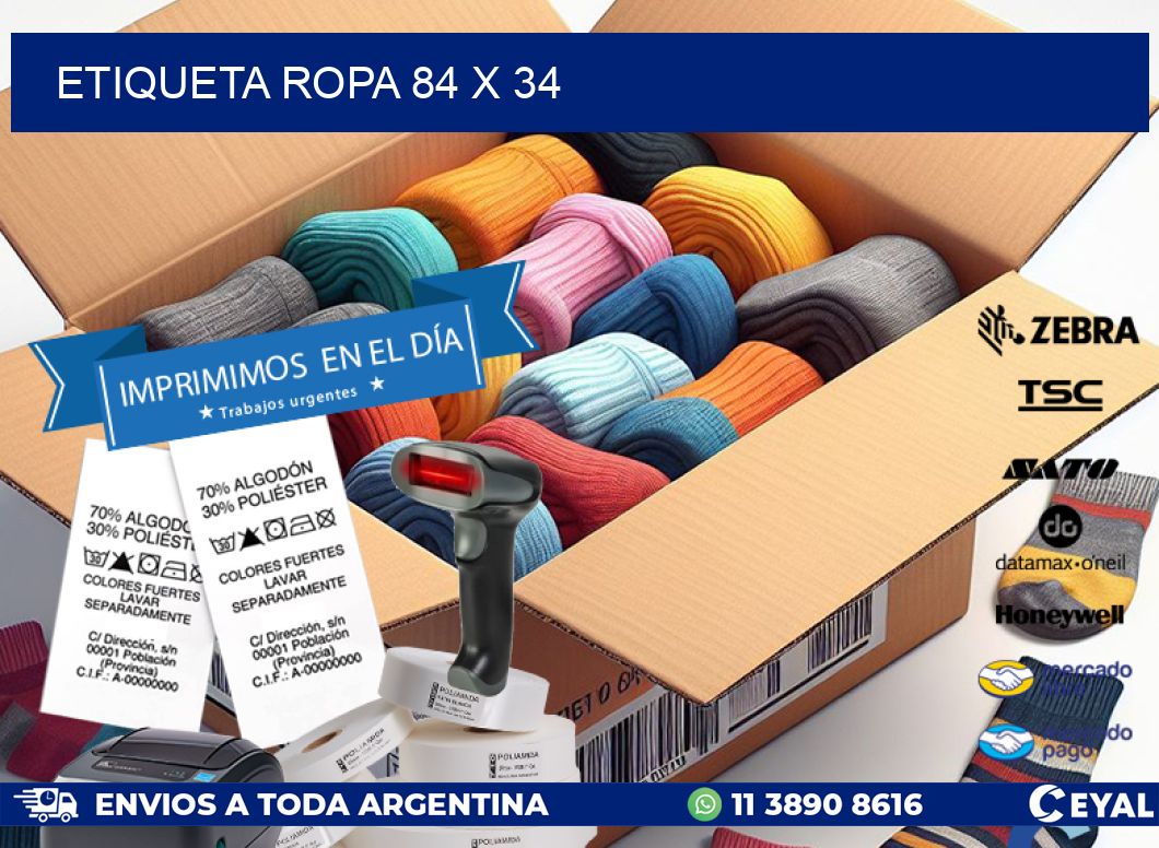 ETIQUETA ROPA 84 x 34