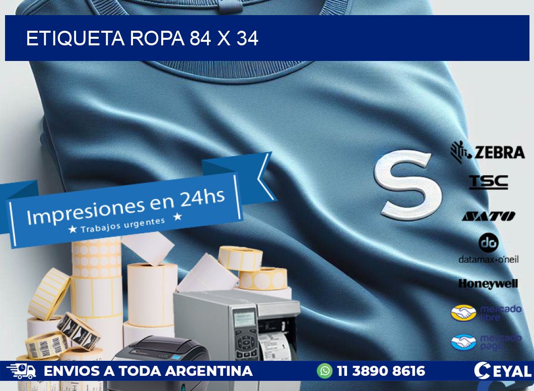 ETIQUETA ROPA 84 x 34