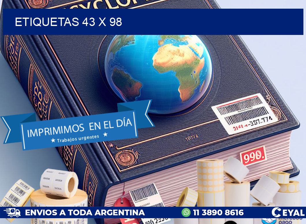 ETIQUETAS 43 x 98