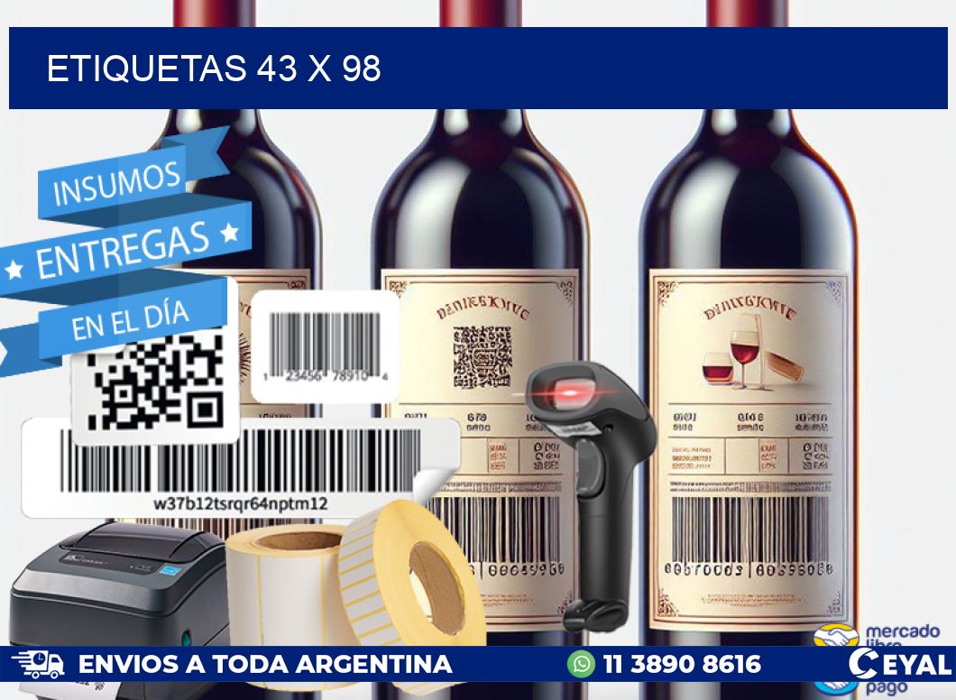 ETIQUETAS 43 x 98