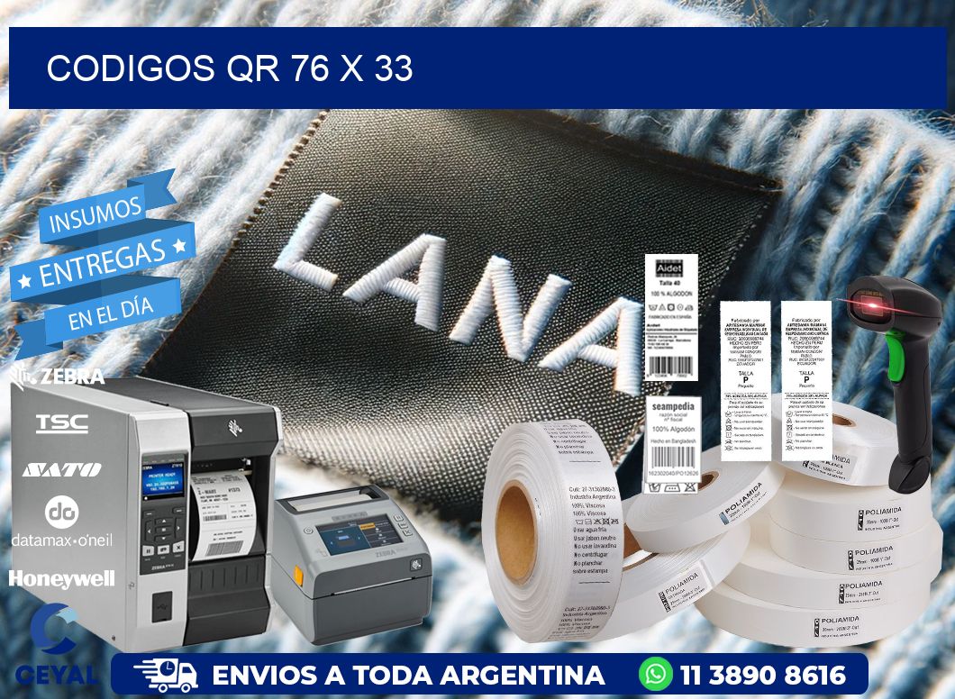 CODIGOS QR 76 x 33