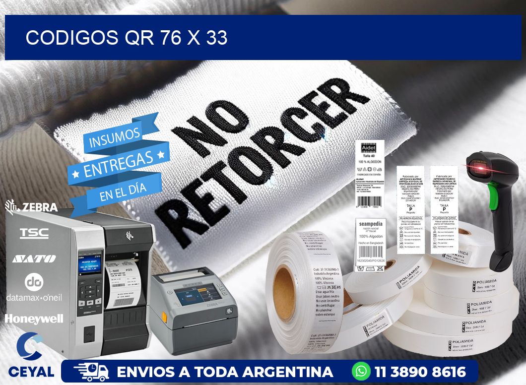 CODIGOS QR 76 x 33