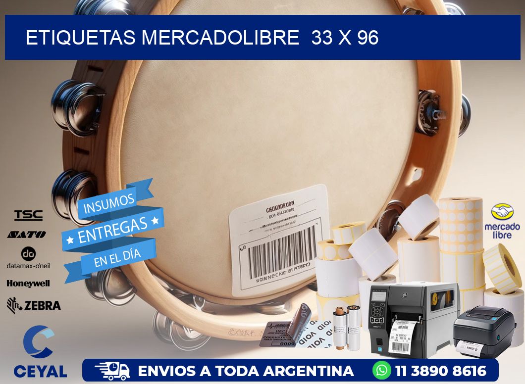 ETIQUETAS MERCADOLIBRE 33 x 96
