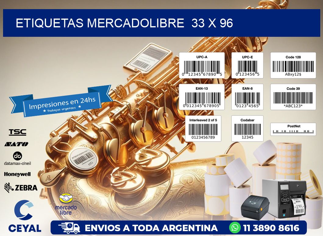 ETIQUETAS MERCADOLIBRE 33 x 96