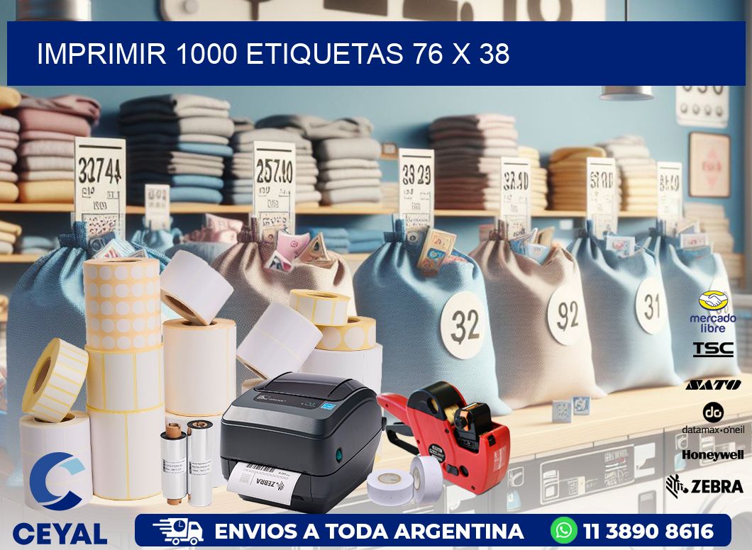 IMPRIMIR 1000 ETIQUETAS 76 x 38