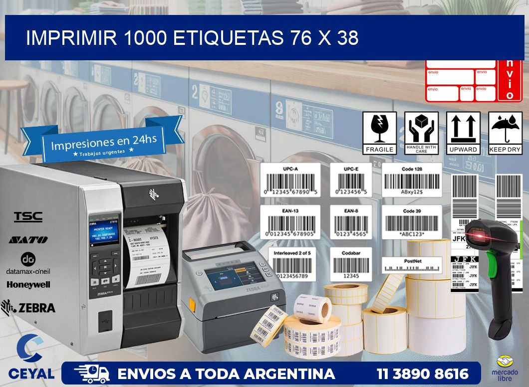 IMPRIMIR 1000 ETIQUETAS 76 x 38