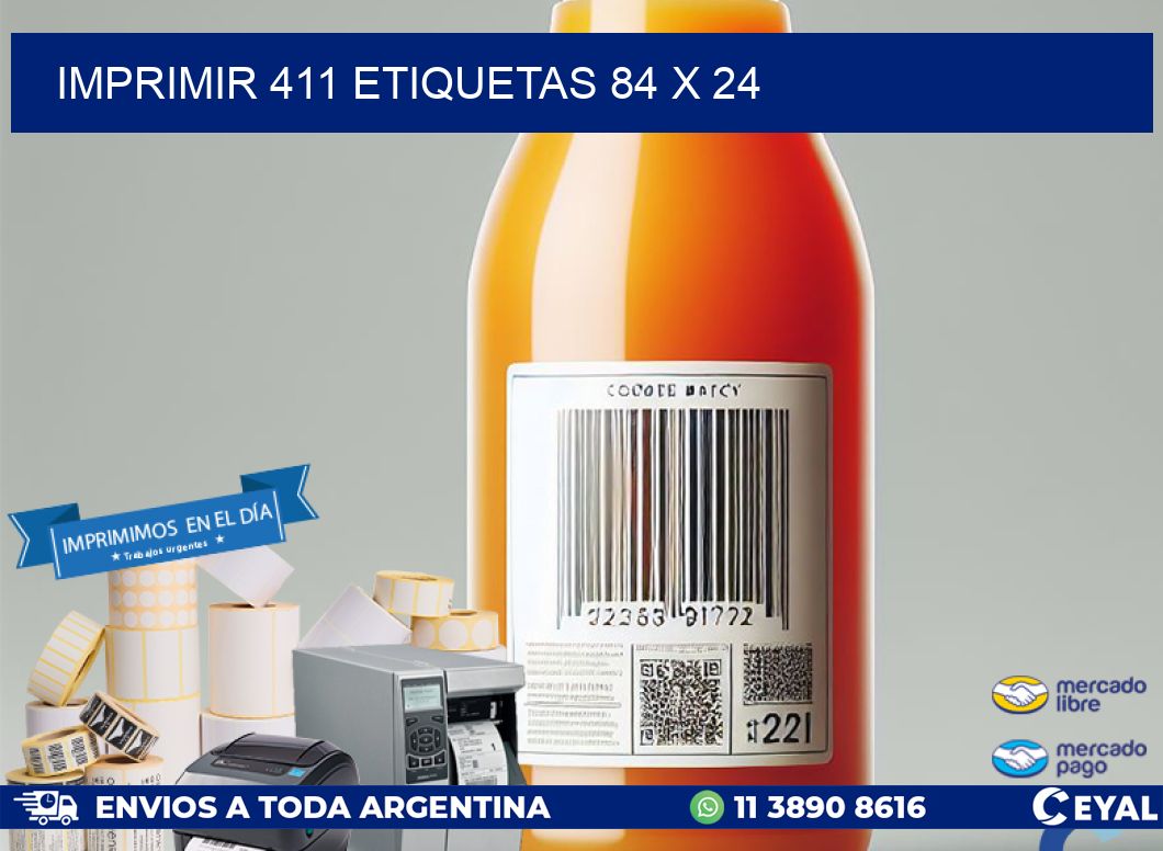 IMPRIMIR 411 ETIQUETAS 84 x 24
