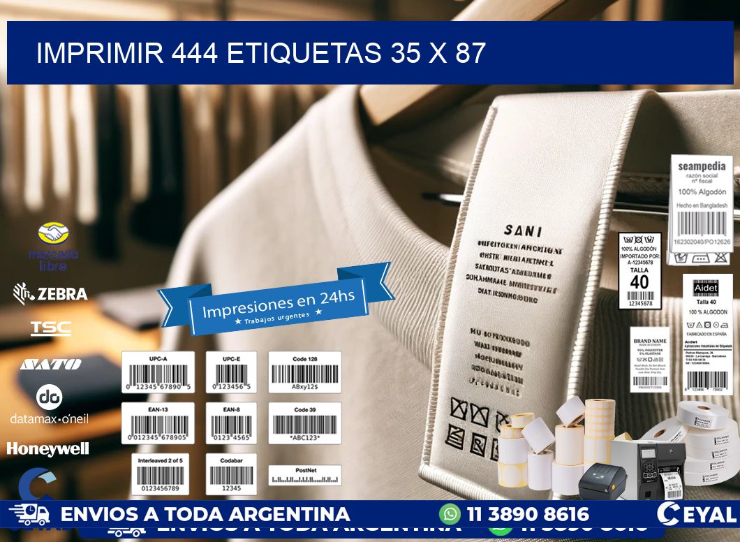 IMPRIMIR 444 ETIQUETAS 35 x 87