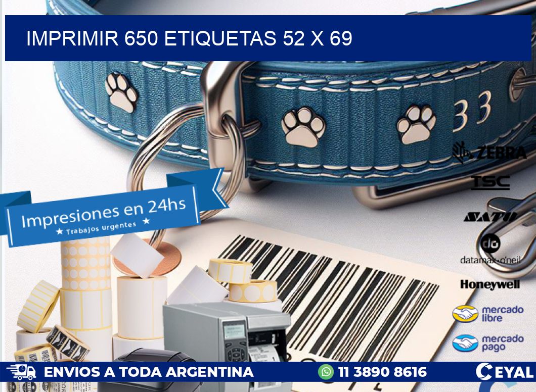 IMPRIMIR 650 ETIQUETAS 52 x 69