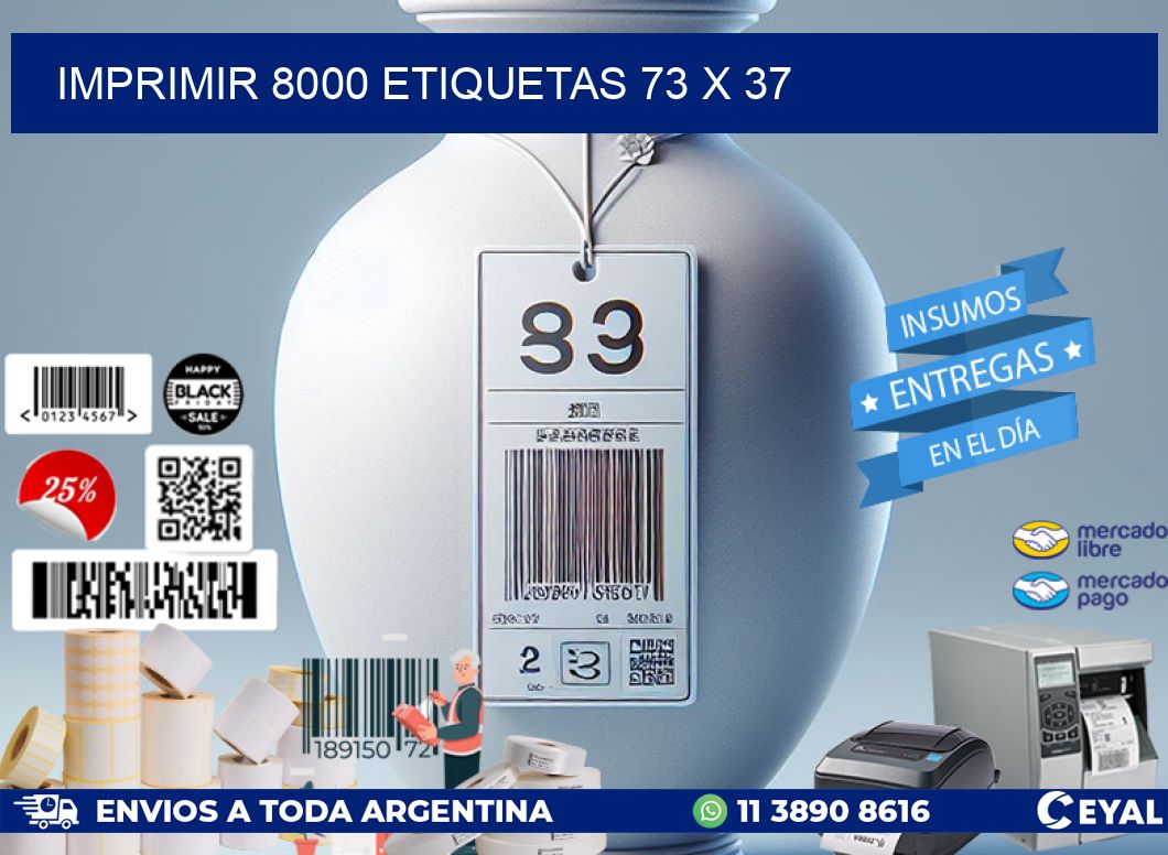 IMPRIMIR 8000 ETIQUETAS 73 x 37