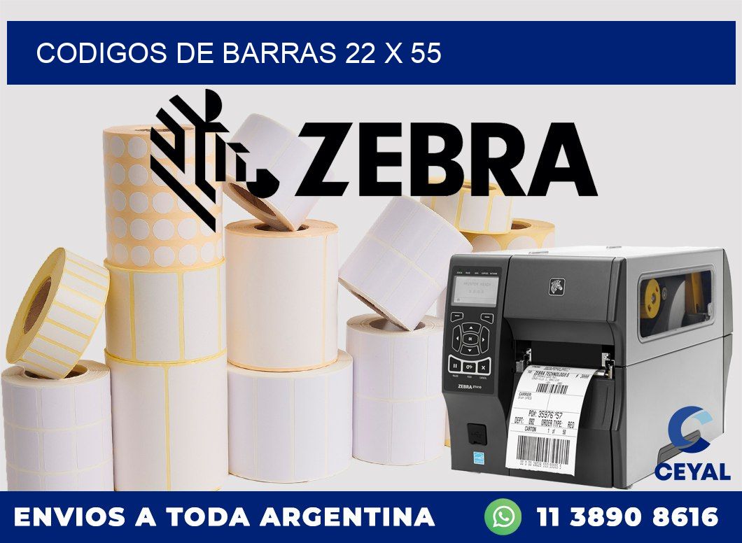codigos de barras 22 x 55