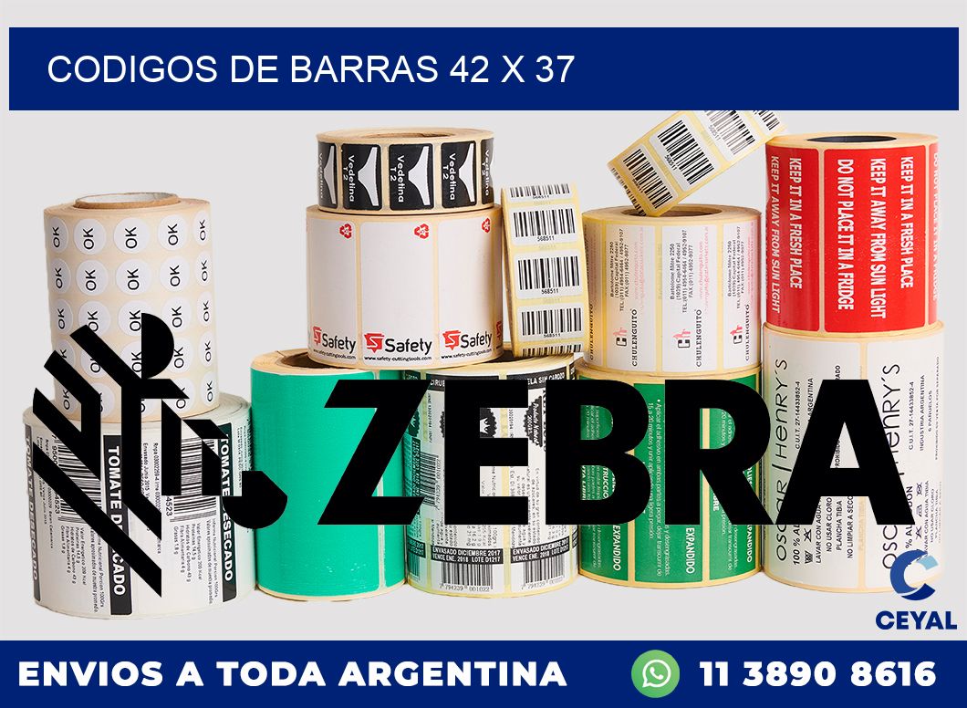 codigos de barras 42 x 37