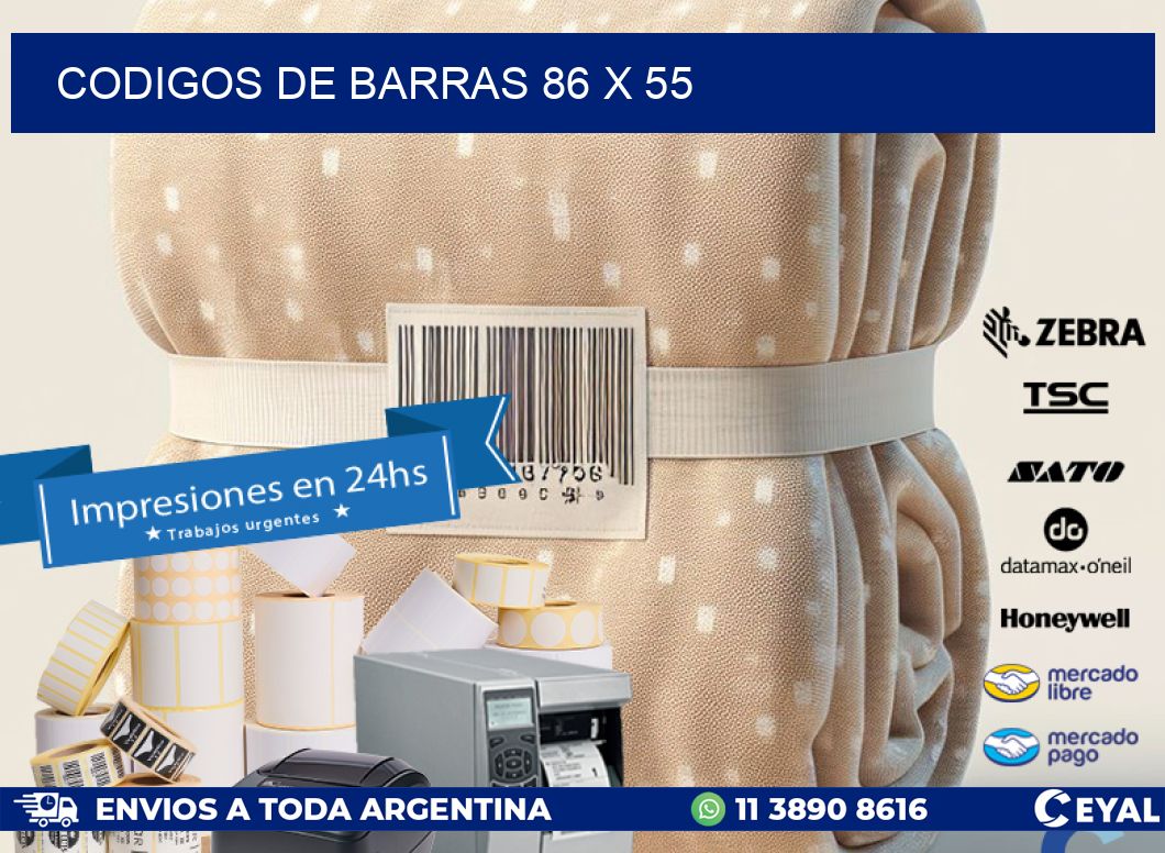 codigos de barras 86 x 55