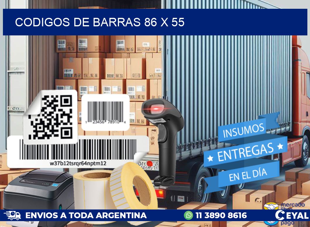 codigos de barras 86 x 55