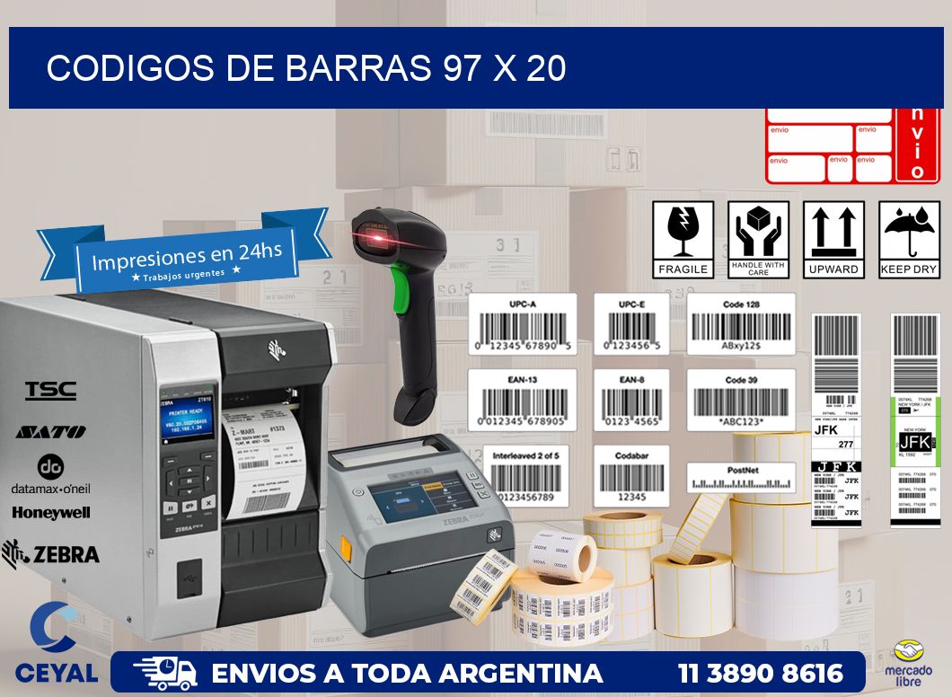 codigos de barras 97 x 20