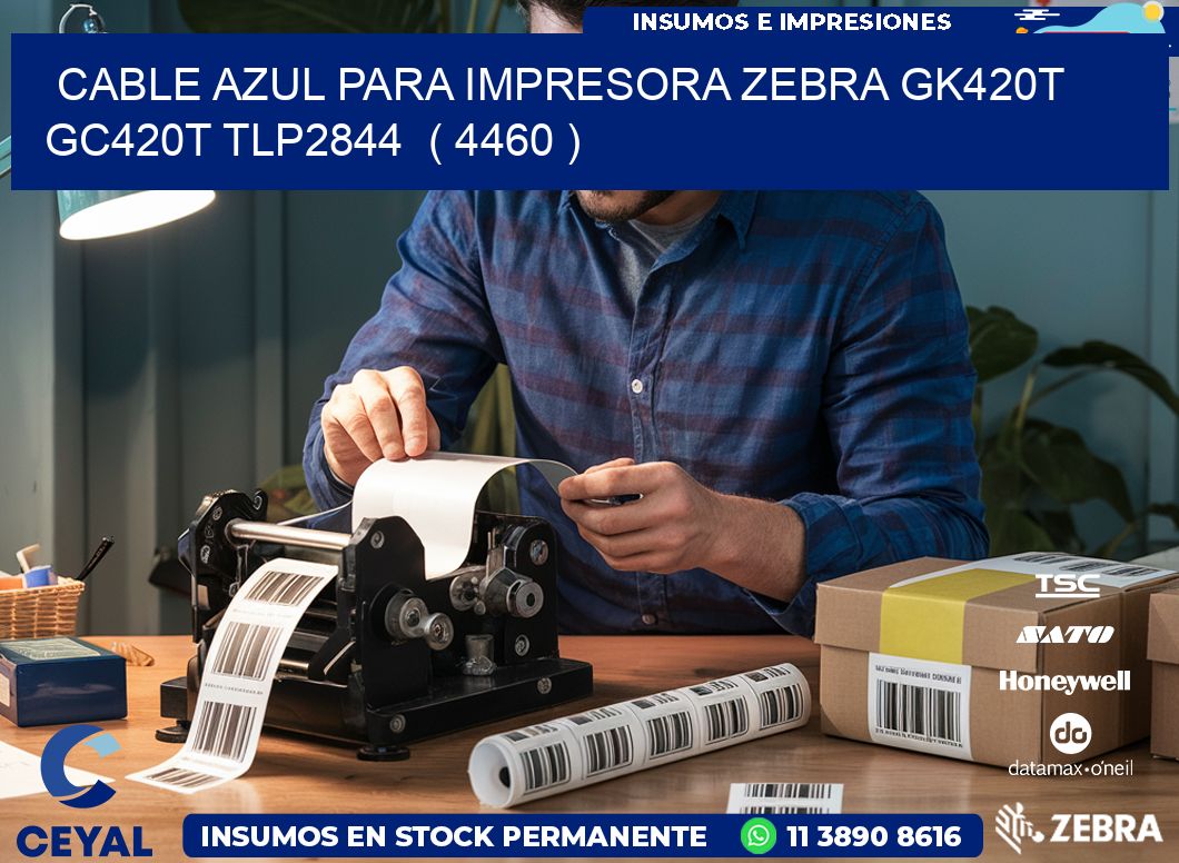 cable azul para impresora zebra GK420T GC420T TLP2844 ( 4460 )
