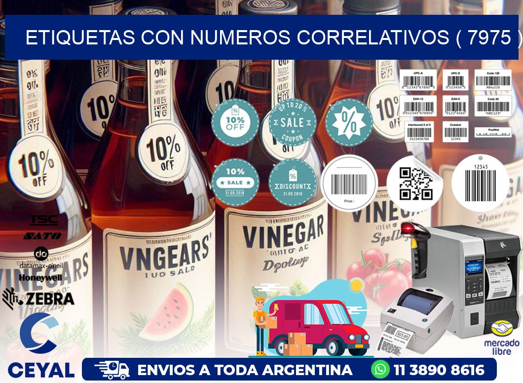 ETIQUETAS CON NUMEROS CORRELATIVOS ( 7975 )