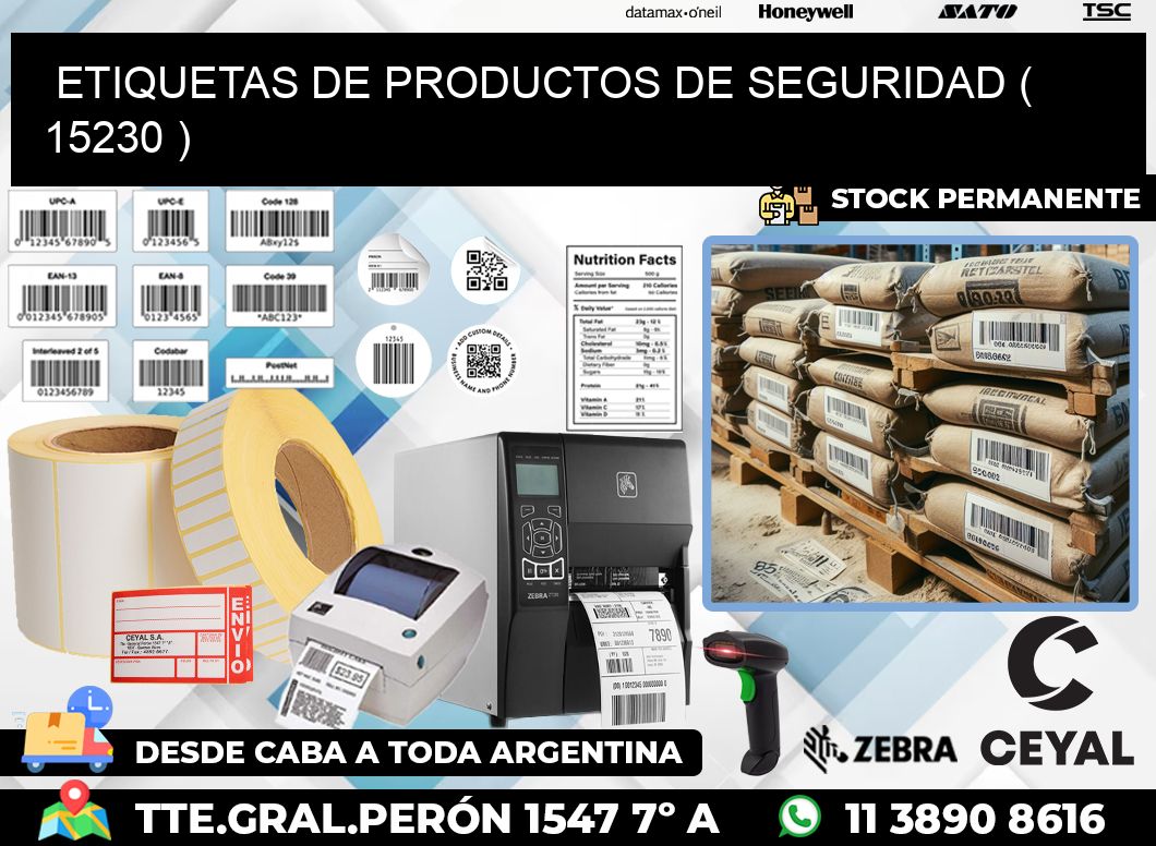 ETIQUETAS DE PRODUCTOS DE SEGURIDAD ( 15230 )