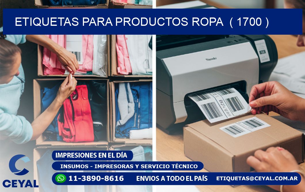 ETIQUETAS PARA PRODUCTOS ROPA ( 1700 )