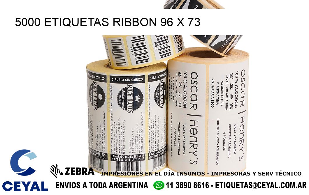 5000 ETIQUETAS RIBBON 96 x 73