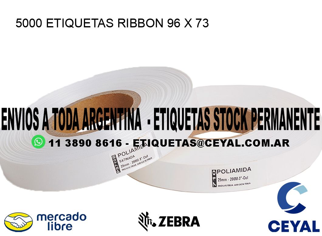 5000 ETIQUETAS RIBBON 96 x 73