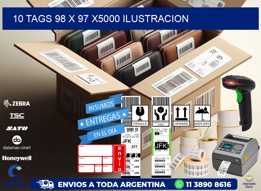 10 TAGS 98 x 97 X5000 ILUSTRACION
