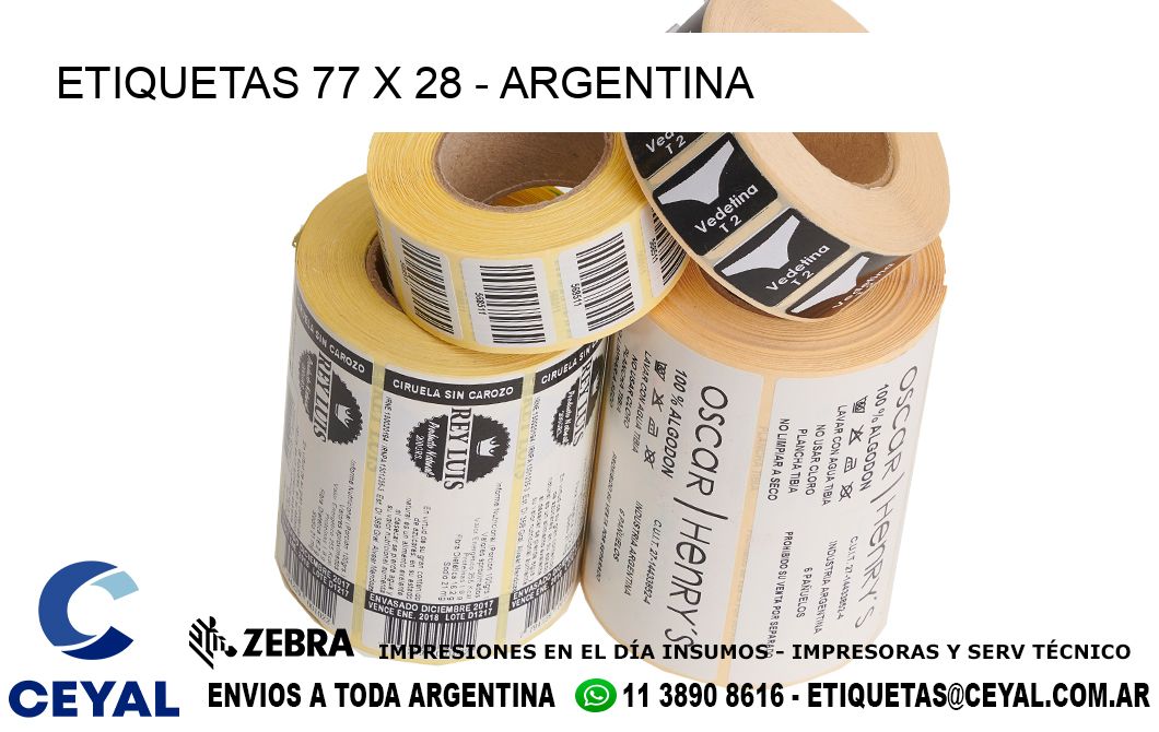ETIQUETAS 77 x 28 - ARGENTINA