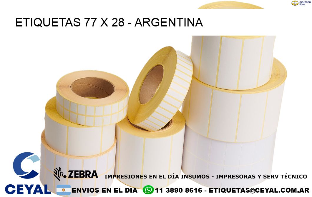 ETIQUETAS 77 x 28 - ARGENTINA