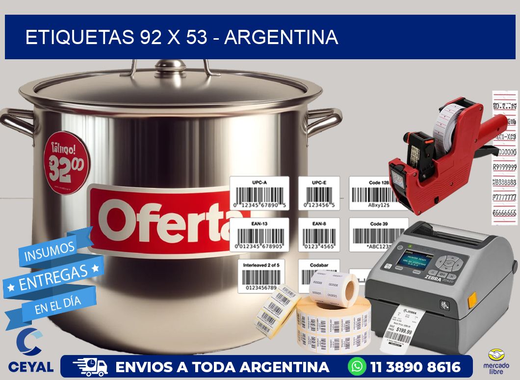 ETIQUETAS 92 x 53 - ARGENTINA