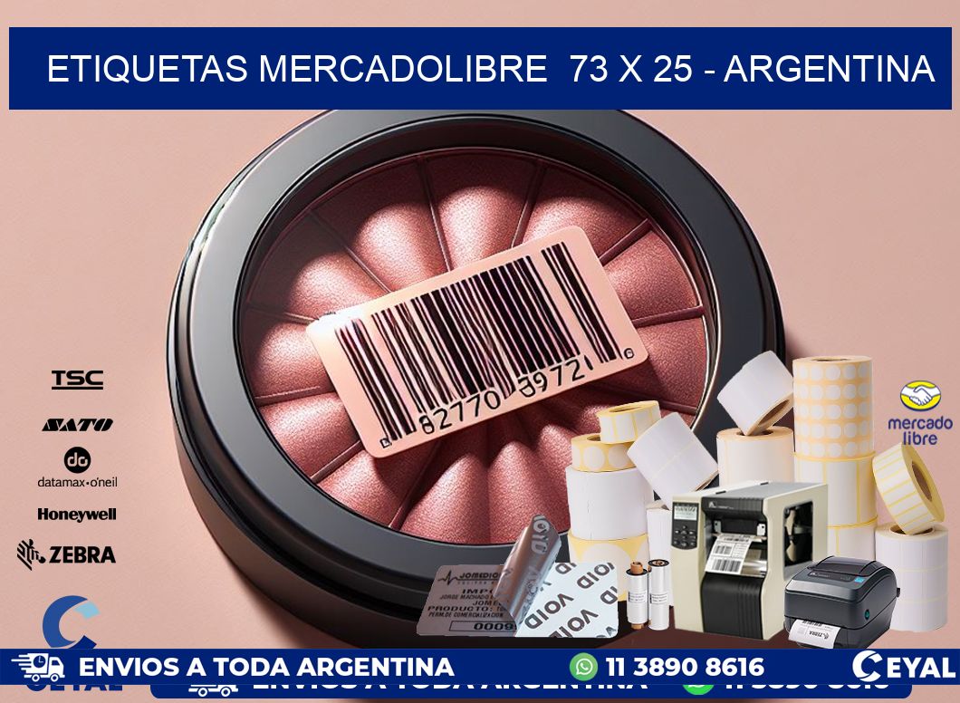 ETIQUETAS MERCADOLIBRE 73 x 25 - ARGENTINA