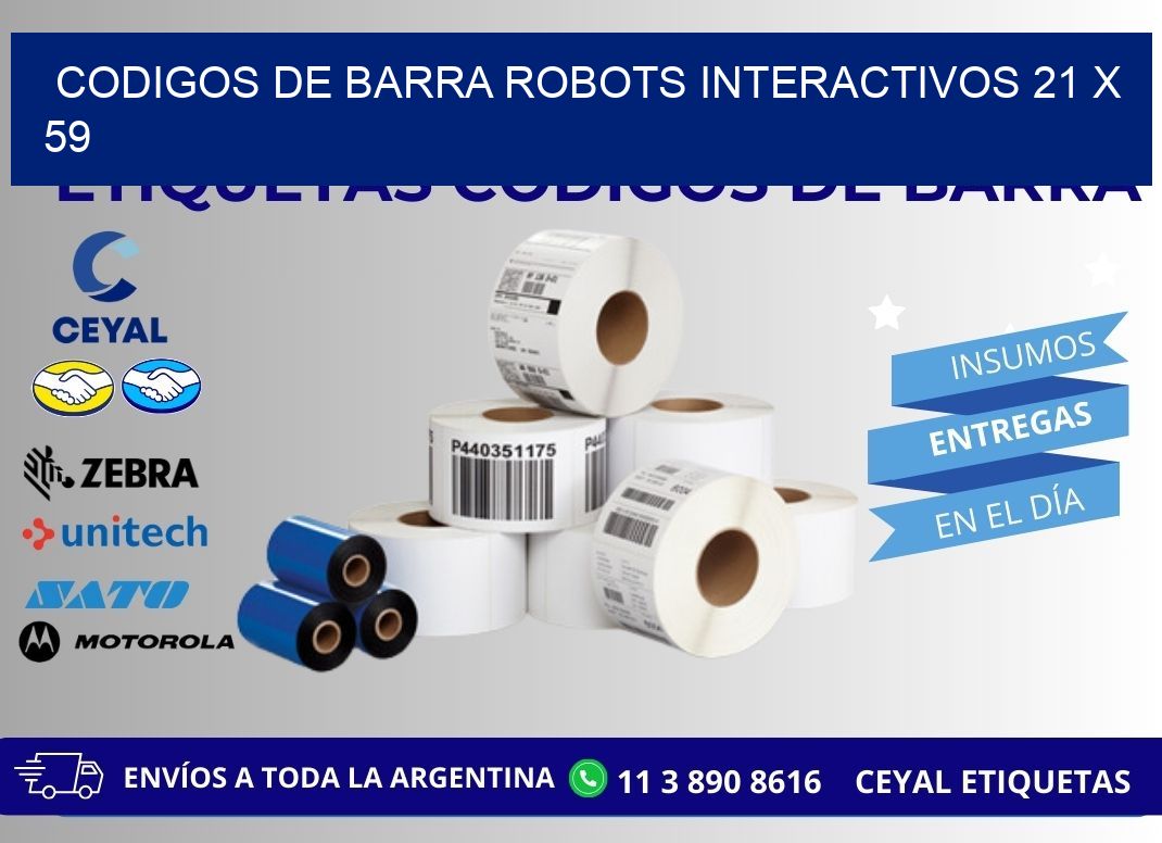 CODIGOS DE BARRA ROBOTS INTERACTIVOS 21 x 59