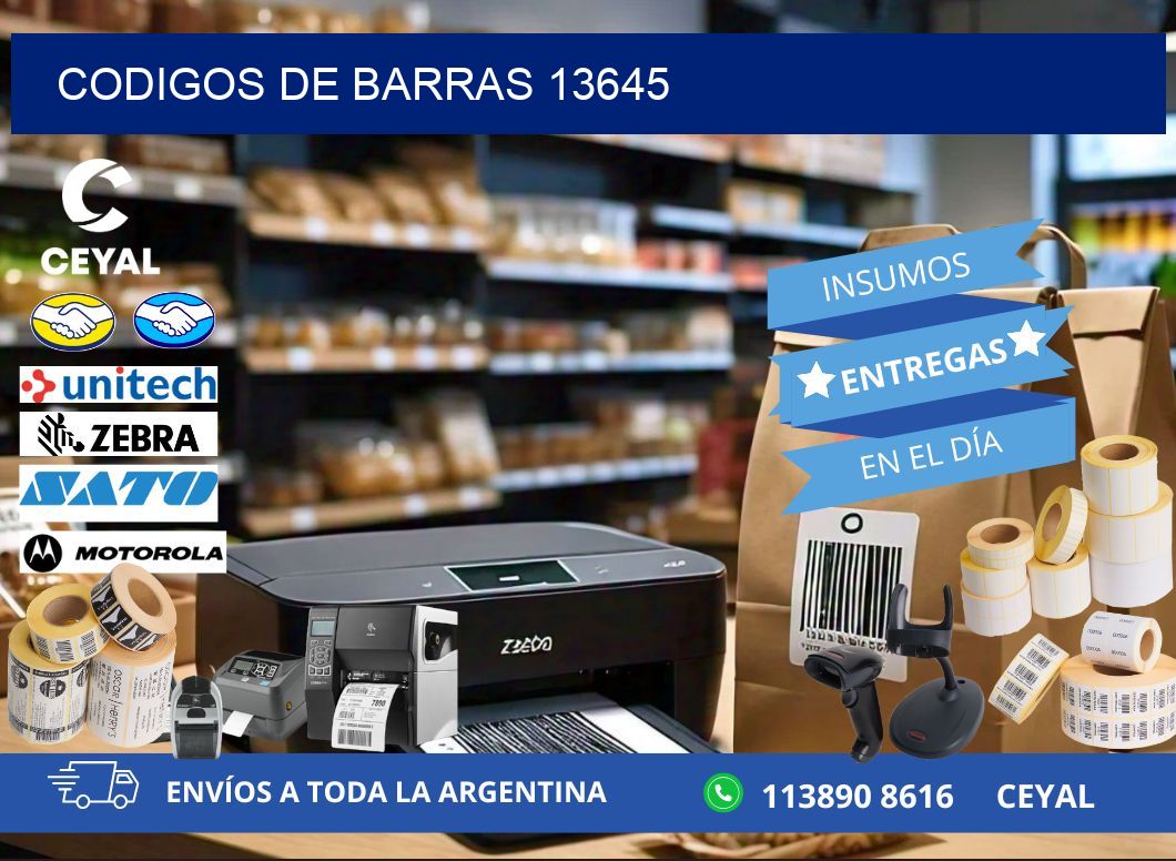 CODIGOS DE BARRAS 13645