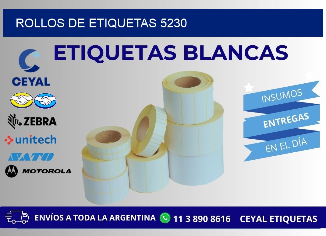 ROLLOS DE ETIQUETAS 5230