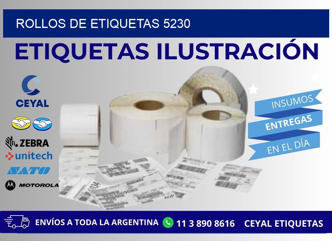 ROLLOS DE ETIQUETAS 5230
