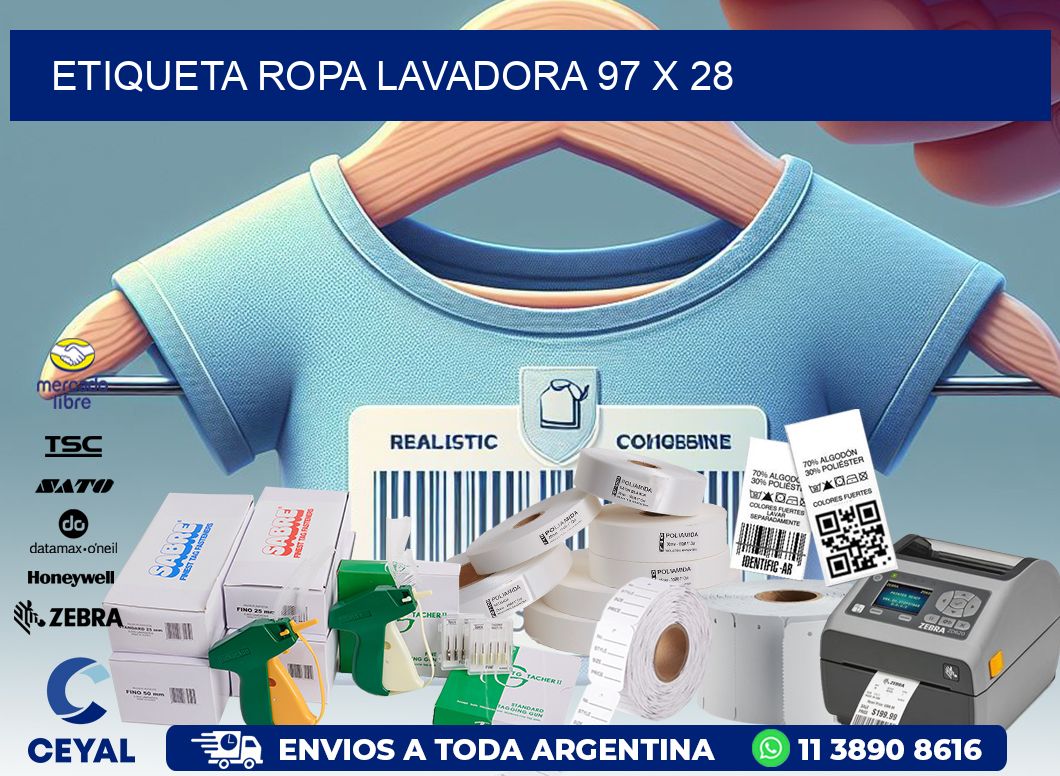 ETIQUETA ROPA LAVADORA 97 x 28