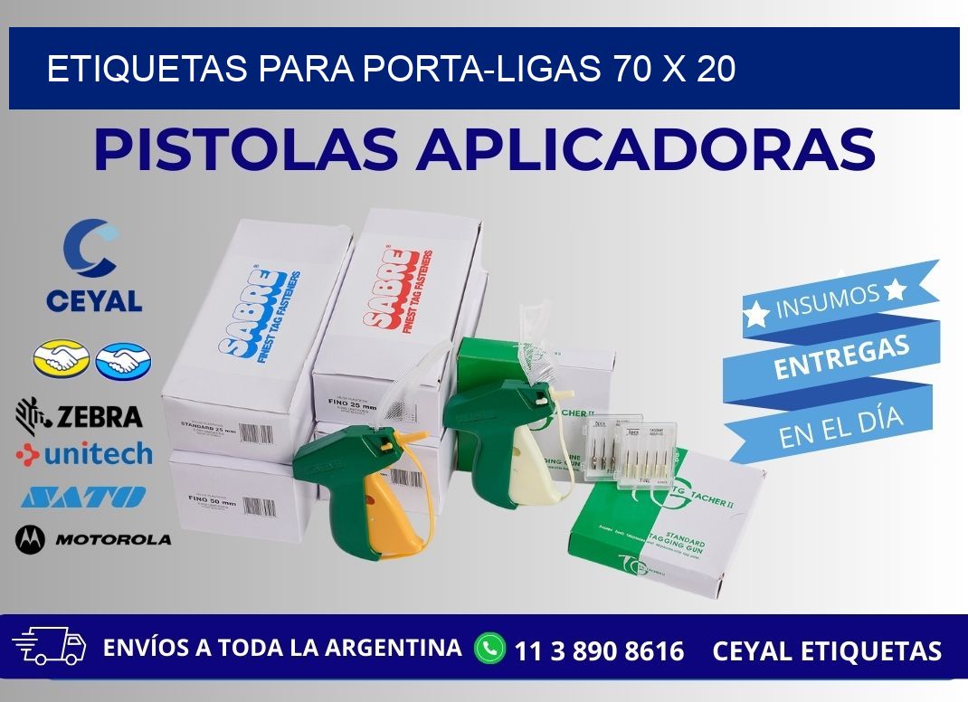 ETIQUETAS PARA PORTA-LIGAS 70 x 20