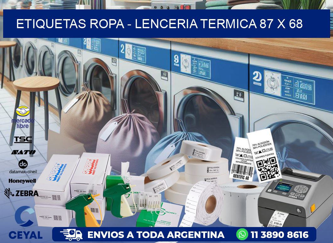 ETIQUETAS ROPA - LENCERIA TERMICA 87 x 68