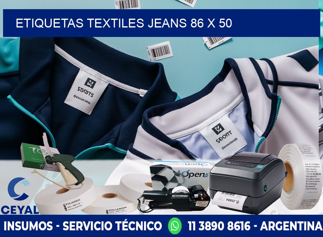 ETIQUETAS TEXTILES JEANS 86 x 50