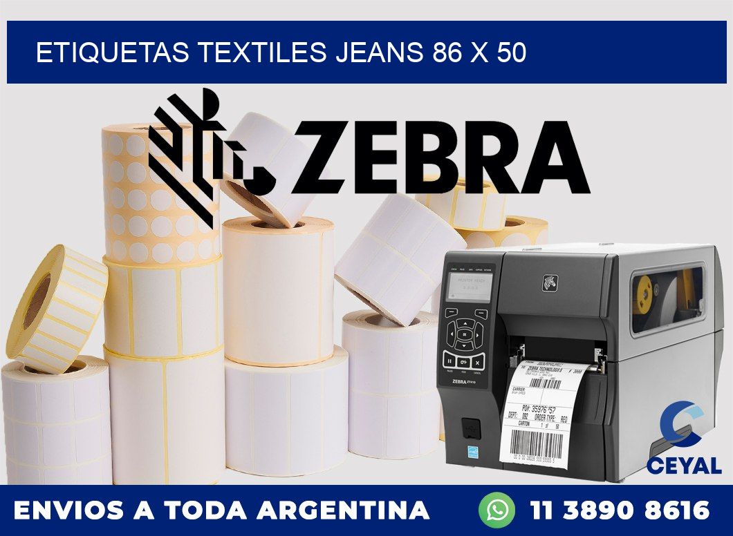 ETIQUETAS TEXTILES JEANS 86 x 50
