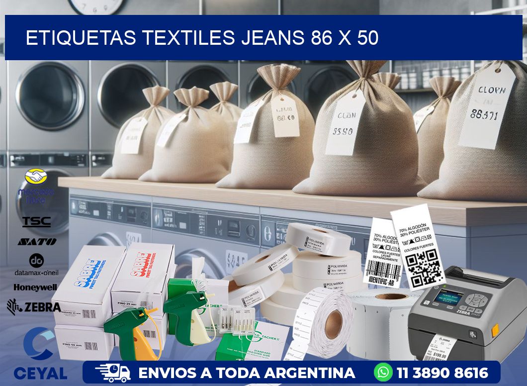ETIQUETAS TEXTILES JEANS 86 x 50