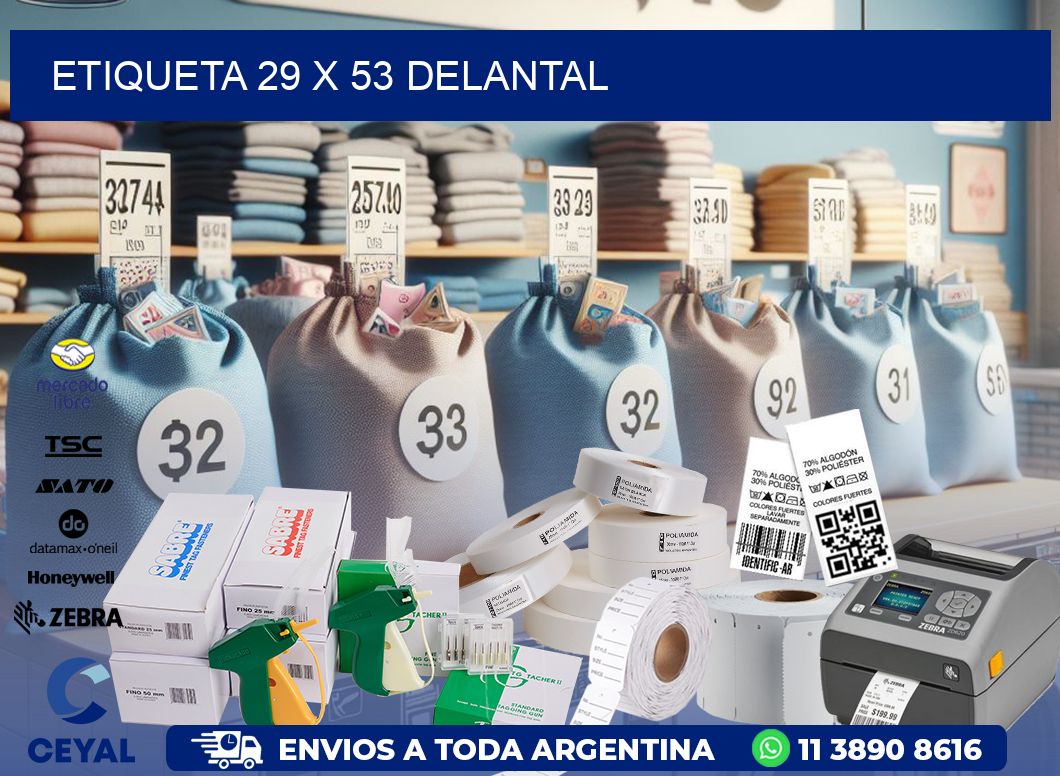 Etiqueta 29 x 53 delantal