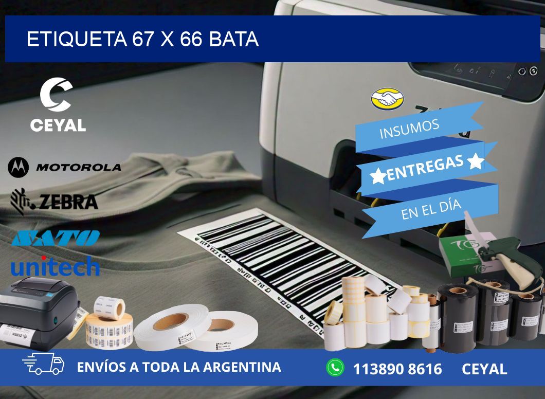 Etiqueta 67 x 66 bata